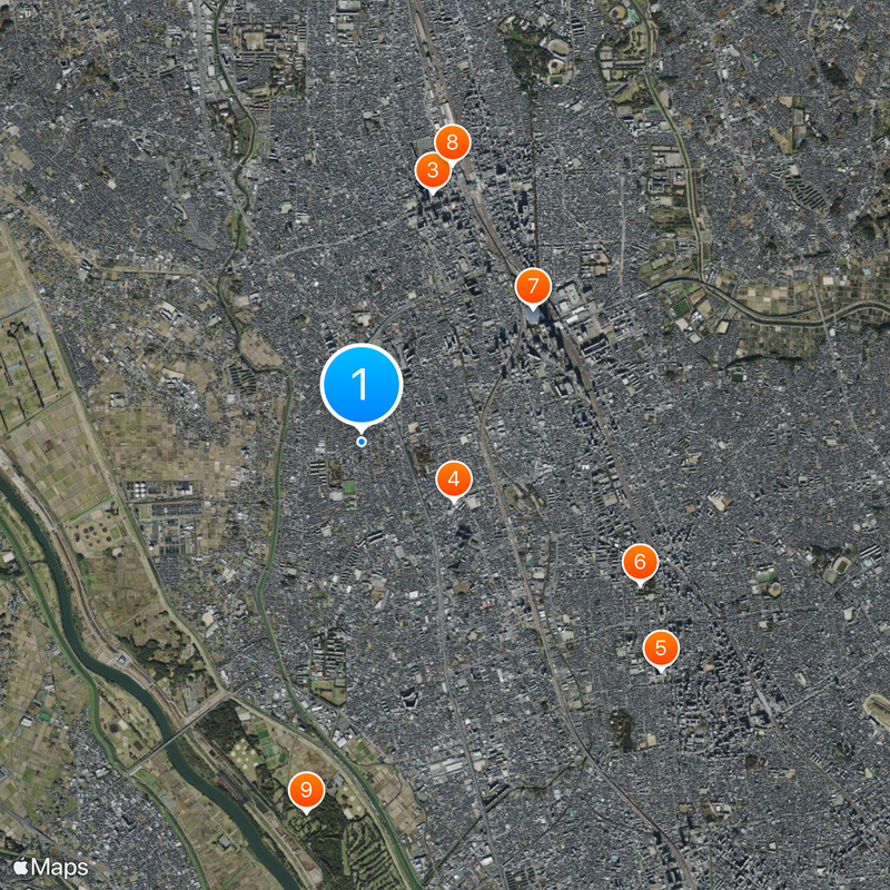 Ikazuchi stable Kaart