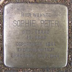 Stolperstein en memoria de Sophie Peter