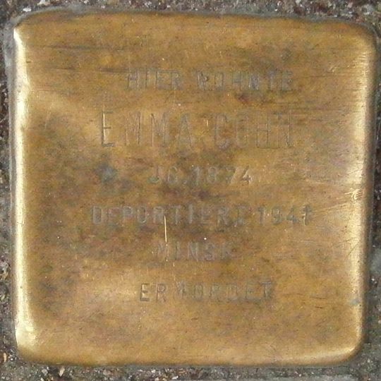 Stolperstein en memoria de Emma Cohn