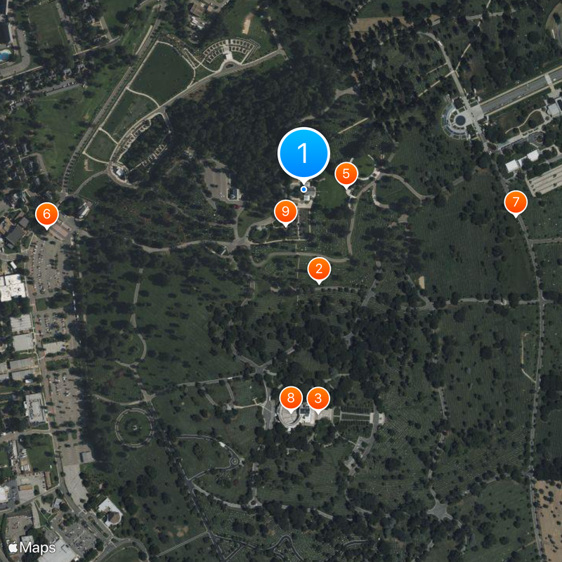 Arlington House, The Robert E. Lee Memorial Map