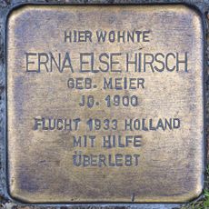 Stolperstein à la mémoire d’Erna Else Hirsch