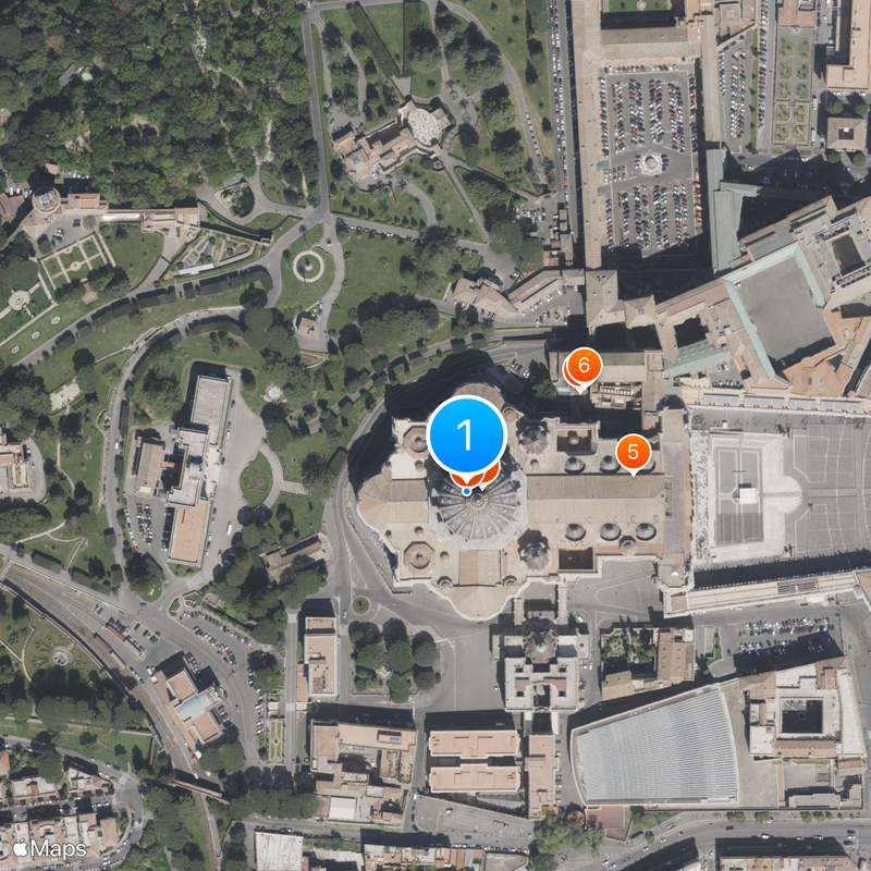 St. Peter's Baldachin Map