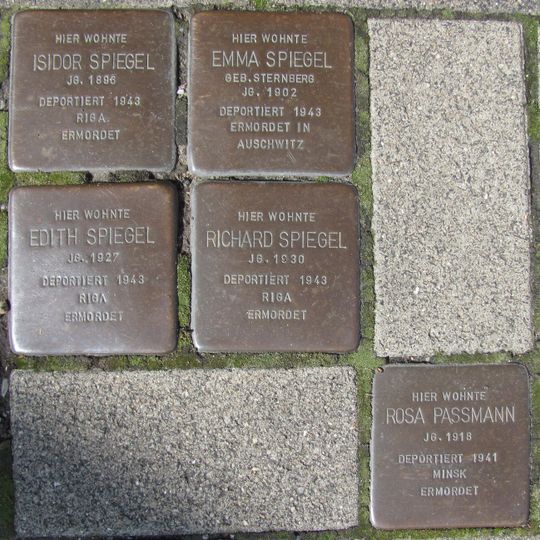 Stolperstein à la mémoire d’Isidor Spiegel