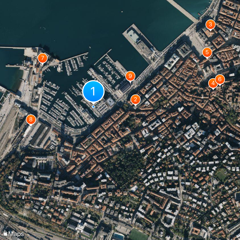 Metres above the Adriatic Map