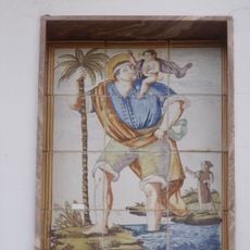 Ceramic panel of Saint Christopher