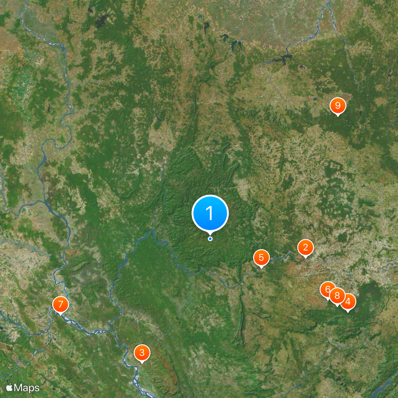 Indravati National Park Mapa