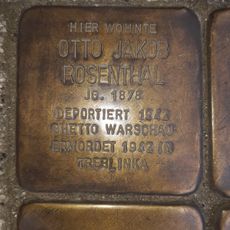 Stolperstein dedicated to Otto Jakob  Rosenthal