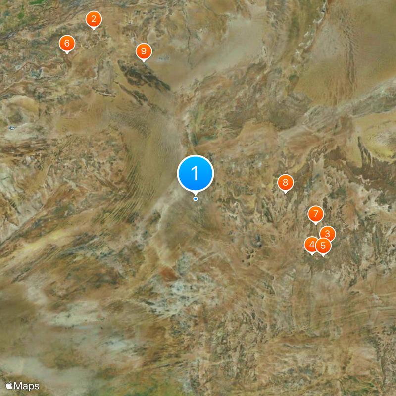 25th parallel north Map