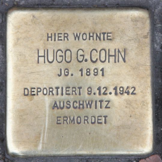 Stolperstein en memoria de Hugo Günther Cohn