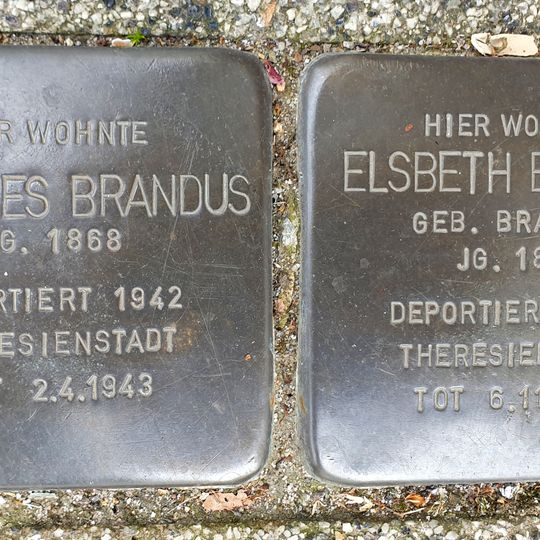 Stolperstein en memoria de Elsbeth Brandus