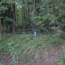 Kříž západně od Dubné rozcestí u okraje lesa