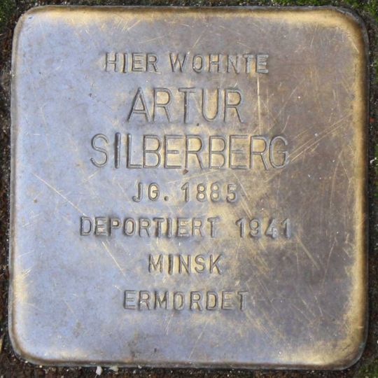 Stolperstein dedicated to Artur Silberberg