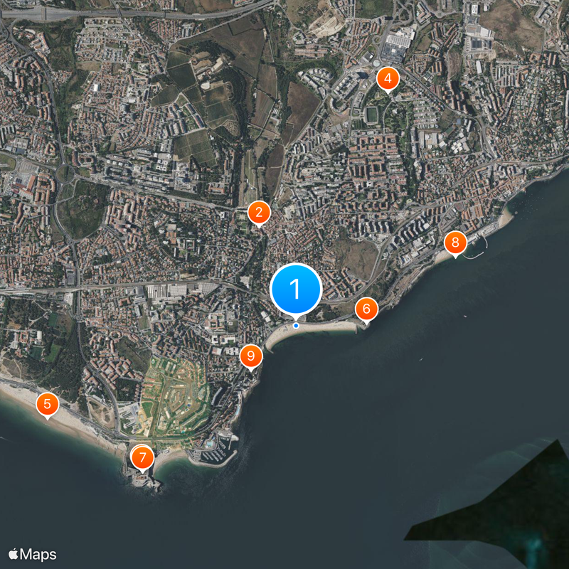 Praia de Santo Amaro Mapa