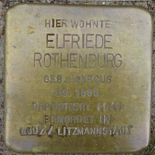 Stolperstein en memoria de Elfriede Rothenburg