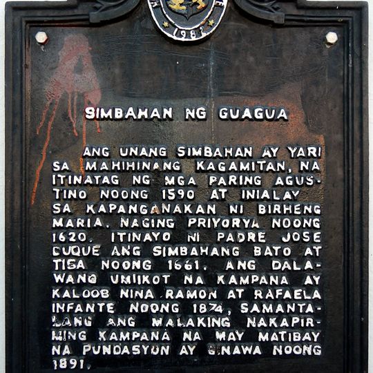 Church of Guagua historical marker