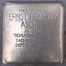 Stolperstein en memoria de Ernst Reinhold Ascher