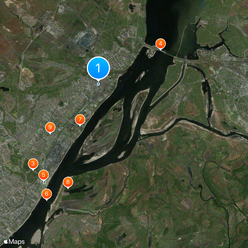 Volgograd Tractor Factory Map