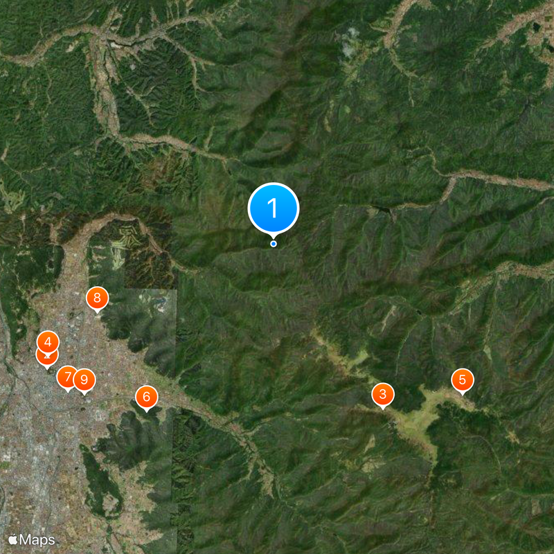 Mount Kamuriki Map