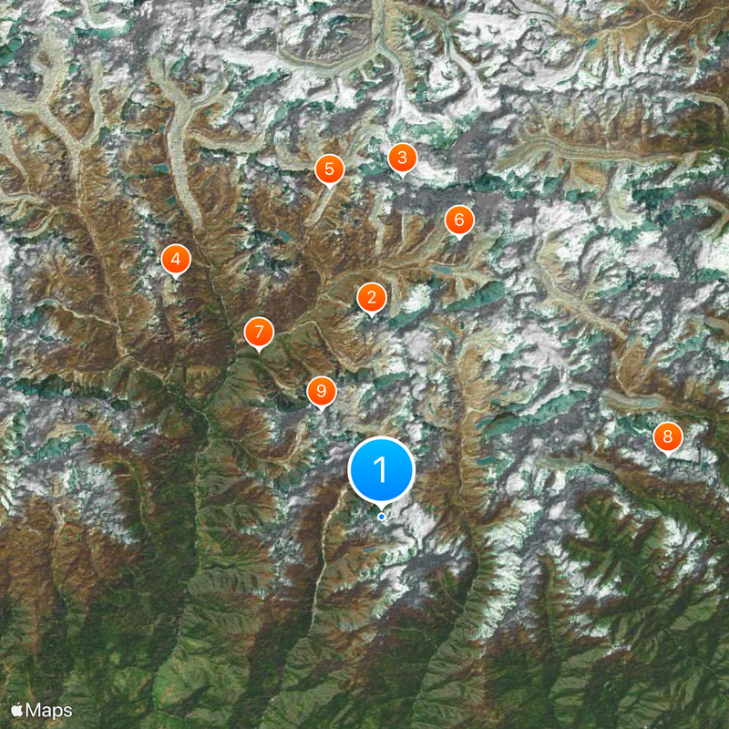Mera Peak Map