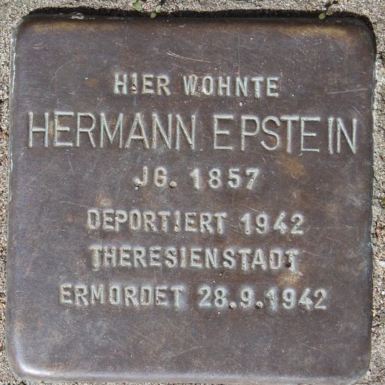 Stolperstein en memoria de Hermann Epstein