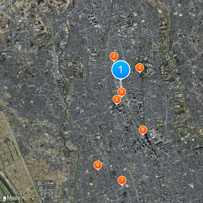 Omiya General Rolling Stock Center Map