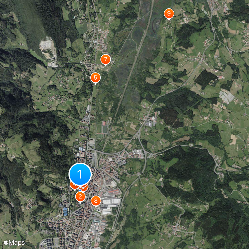 Árbol de Guernica Mapa