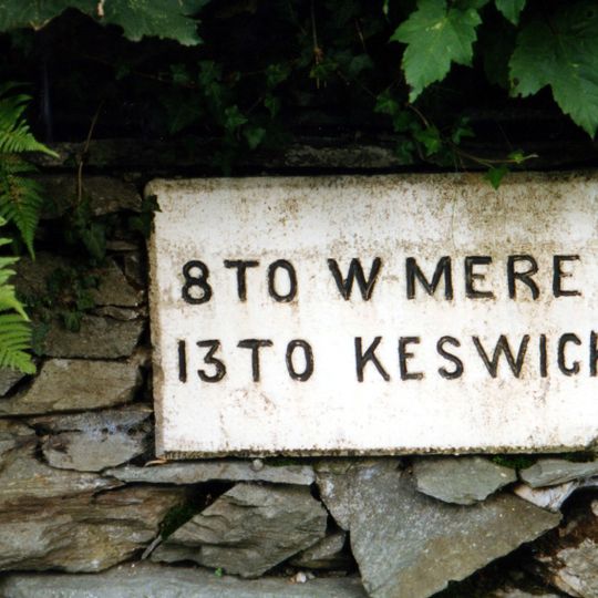 Milestone, Grasmere, Rydal Water