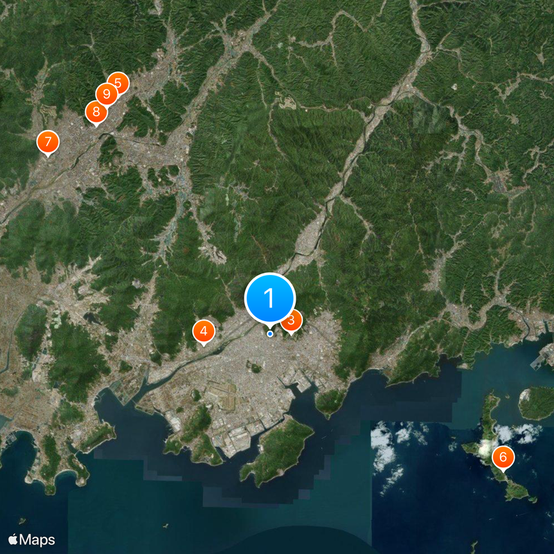 Hōfu Tenmangū Mapa