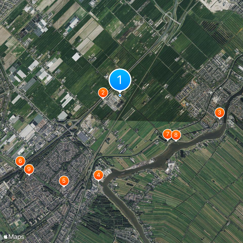 Lowest point of the Netherlands Map