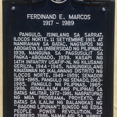 Ferdinand E. Marcos historical marker