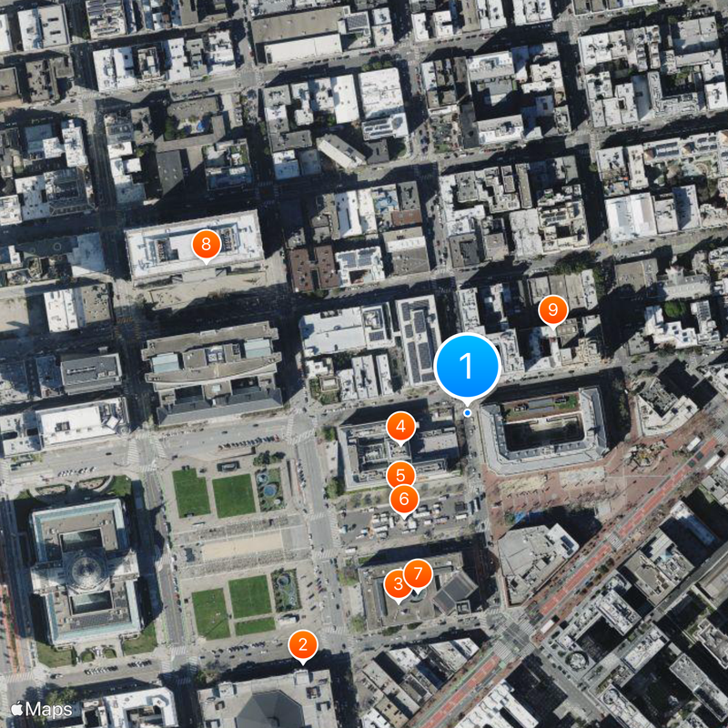 University of California College of the Law, San Francisco Map