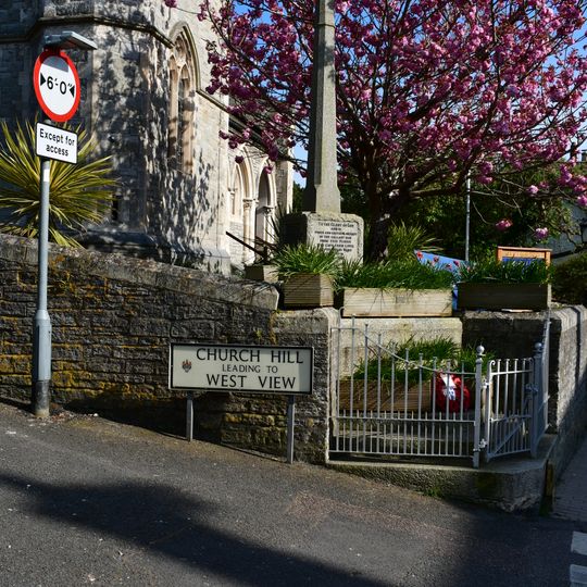 Beer War Memorial Cross, including steps, railings and gate to front