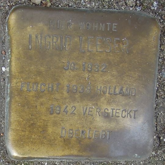 Stolperstein em memória de Ingrid Leeser