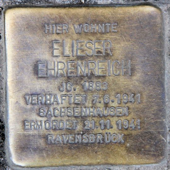 Stolperstein en memoria de Elieser Ehrenreich