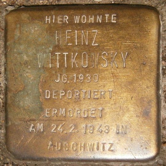 Stolperstein für Heinz Wittkowsky