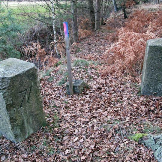 Sächsisch-Preußischer Grenzstein: Pilarpaar Nr. 71