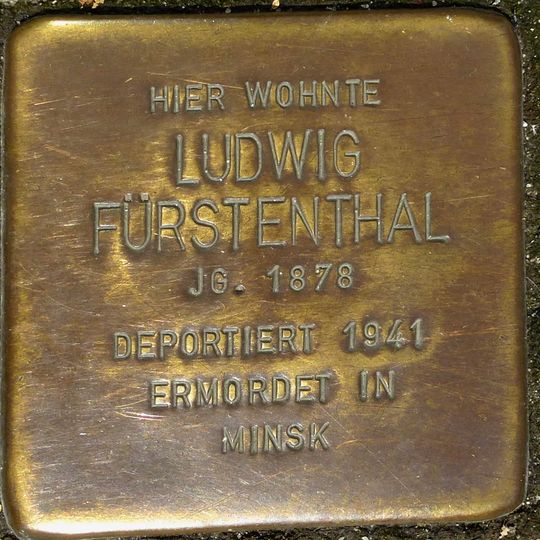 Stolperstein dedicated to Ludwig Fürstenthal