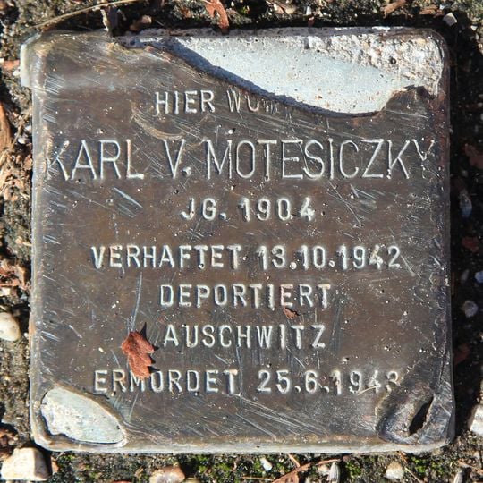 Stolperstein dedicated to Karl Motesiczky