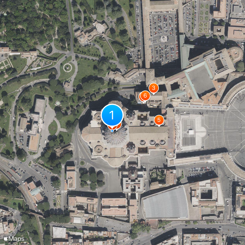 Tumba de san Pedro Mapa