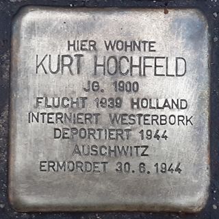 Stolperstein dedicated to Kurt Hochfeld
