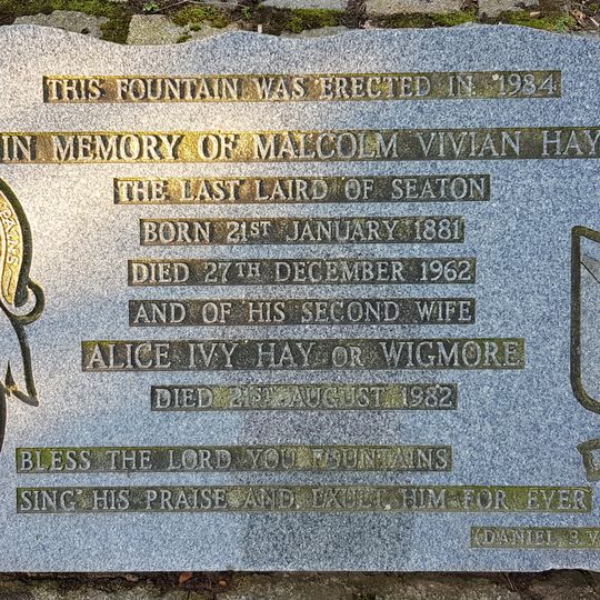 Commemorative plaque to Malcolm Vivian Hay