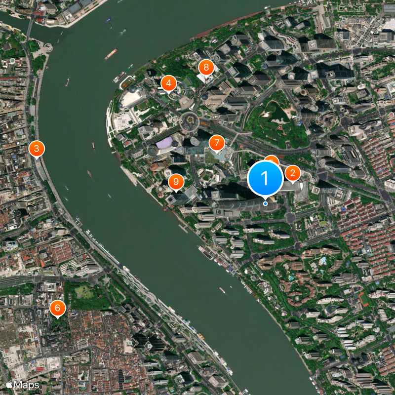 Shanghai Tower Kaart