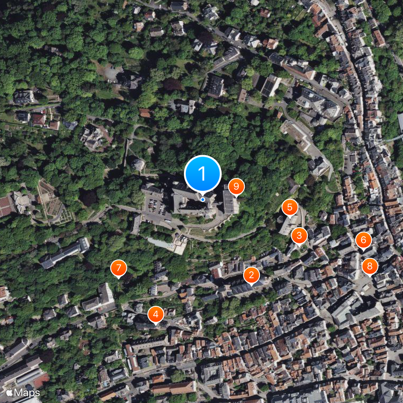 Castello di Marburgo Mappa