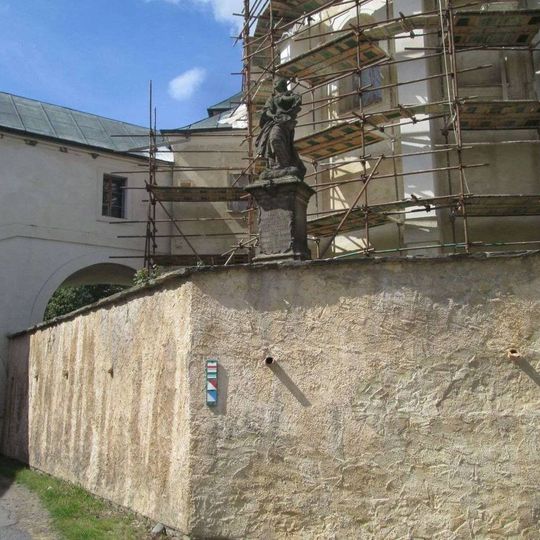 Socha svaté Otýlie v Manětíně