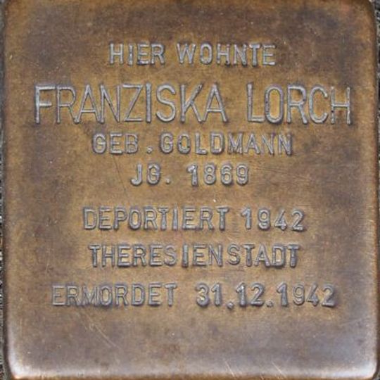 Stolperstein à la mémoire de Franziska Lorsch