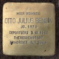 Stolperstein à la mémoire d’Otto Julius Bendix