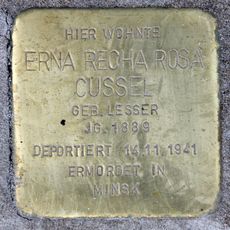 Stolperstein dedicated to Erna Recha Rosa Cussel