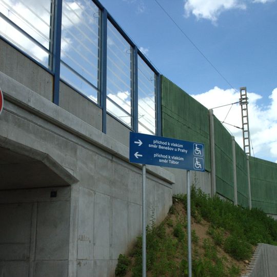 Railway bridge over road III/11458 in Bystřice