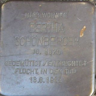 Stolperstein em memória de Bertha Schönberger