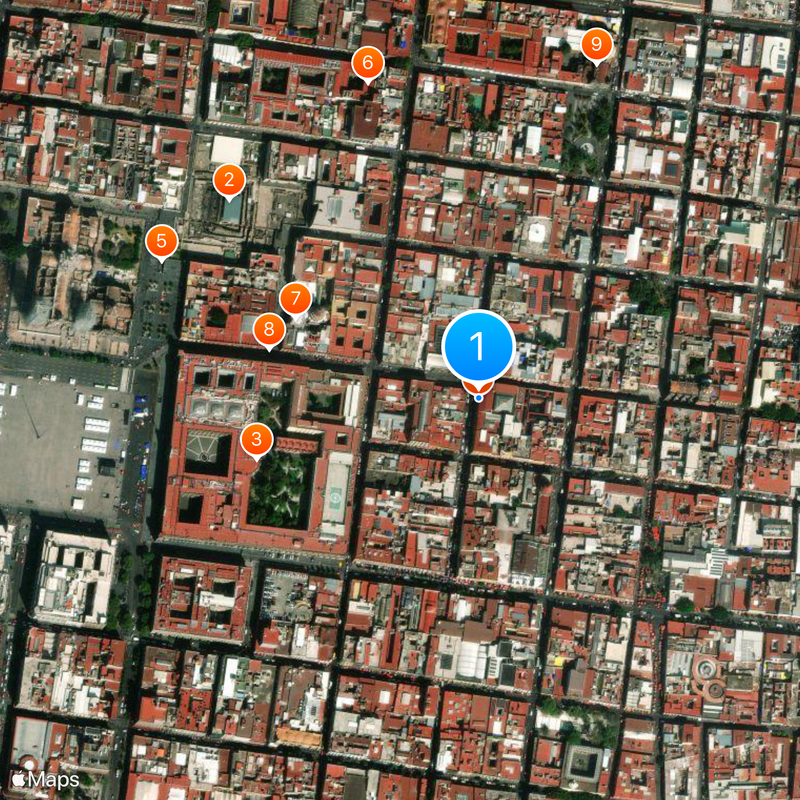 History of Mexico City Map
